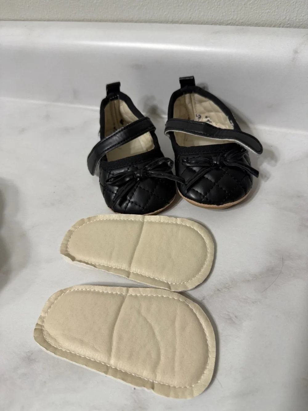 Classic Black Quilted Mary Jane Shoes for Kids